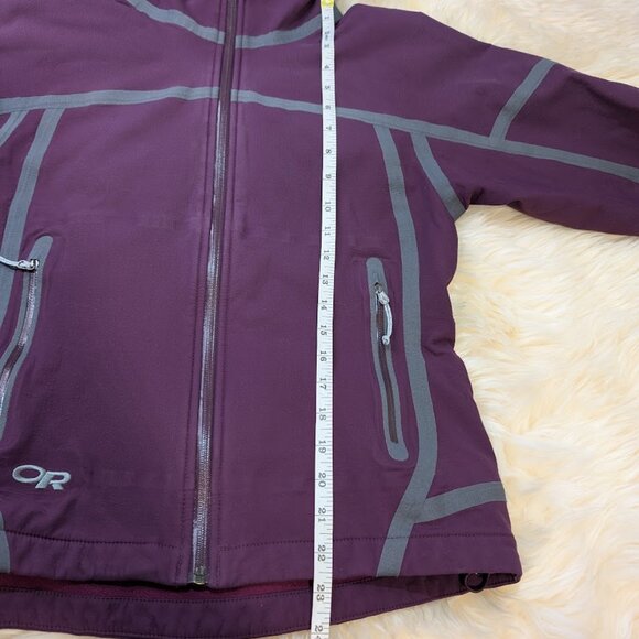 Outdoor Research Womens Mithril Purple Hooded Full Zip Jacket Sz S Fleece Lined - Picture 7 of 9